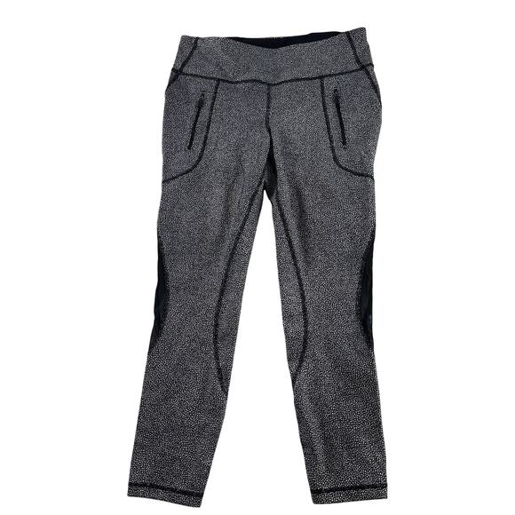 lululemon athletica Pants - Lululemon Invigorate 7/8 Tight‎ 10 Black White Chakra Print Luxtreme Zip Pocket